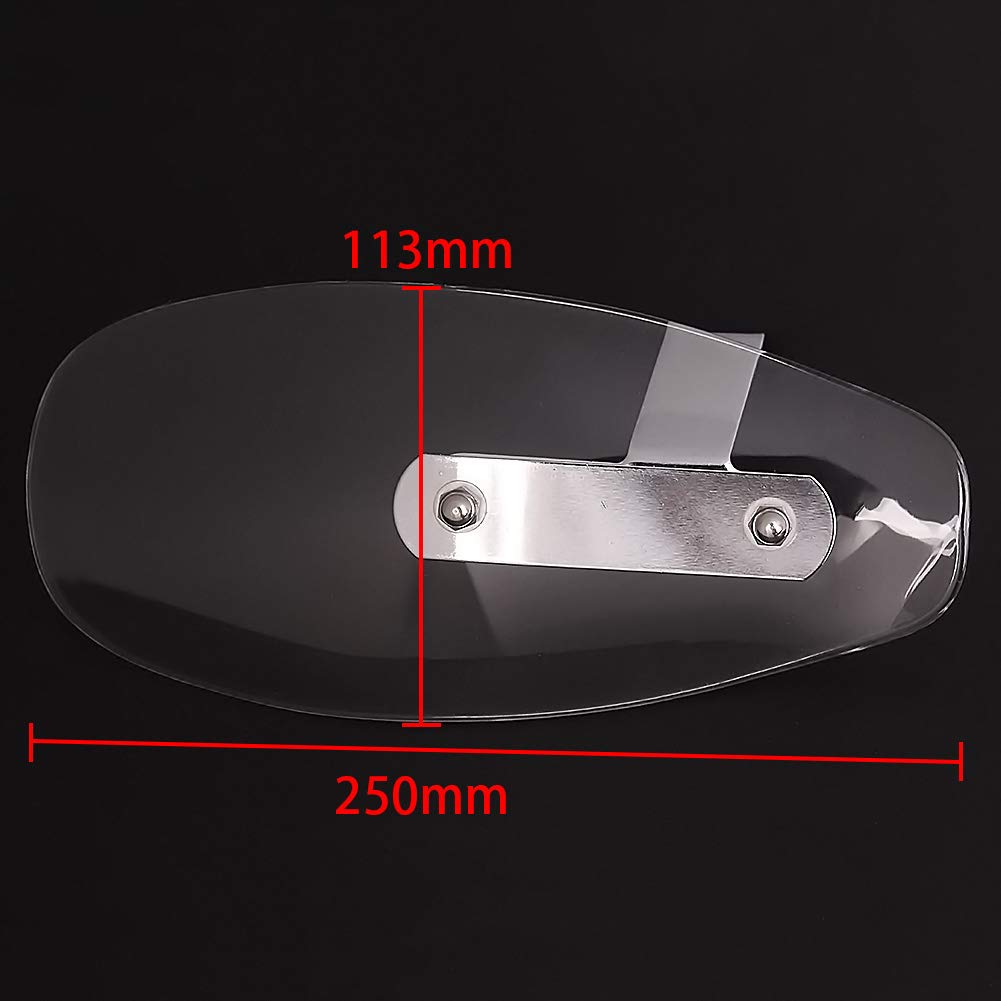 バイク 汎用 ナックルガード ナックルバイザー アクリル製 風防 飛び石防止 ハンドガード ドレスアップ 透明 送料　無料 3