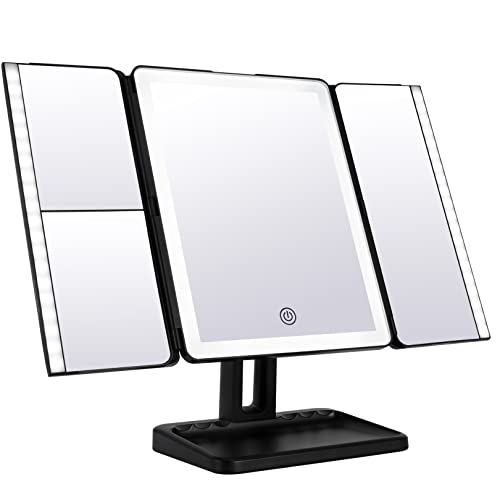 女優ミラー 卓上ミラー ライト付き おしゃれ 化粧ミラー led 卓上 充電 ライト 卓上鏡 メイクミラー スタンド鏡 ミラー タッ 送料　無料