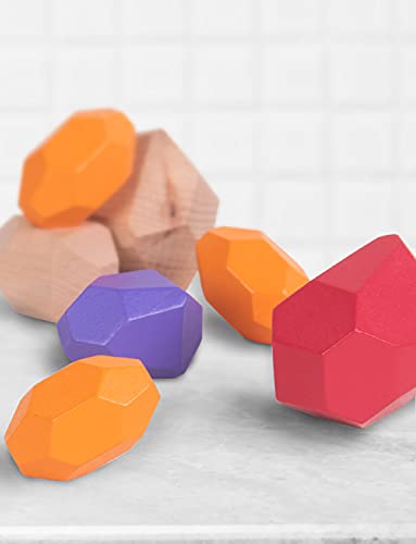 La chic ラ・シックの木製バランスゲーム ボードゲーム 立体パズル 石の形ブロック 積み木 ドミノブロック テーブルゲーム 老若男女楽しめる おもちゃ 2 送料　無料｜アングル3