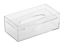蝶プラ工業 スチロール デスコ ティッシュケース 長方形 透明 125×244×86Hmm 送料 無料