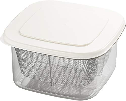 ヨシカワ ニューキッチンベーシック 四角い保存容器 水切りザル付き SJ2964 送料　無料