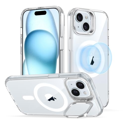 iPhone 15 ケース MagSafe対応 の保護 隠れスタンド スマホケース 傷防止背面 クリア Classicシリーズ 送料　無料