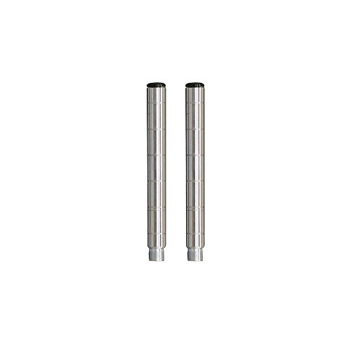 ドウシシャ ルミナス スチールラックパーツ 高さ延長ポール 支柱 2本セット ジョイント付き 高さ16cm ADD1915 ポール径1 送料　無料