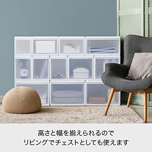 ライクイット likeit 収納ボックス 引き出し 組み合わせて使える 収納ケース ミディM ホワイト MOS02 奥行き46cm 送料 無料 [2]