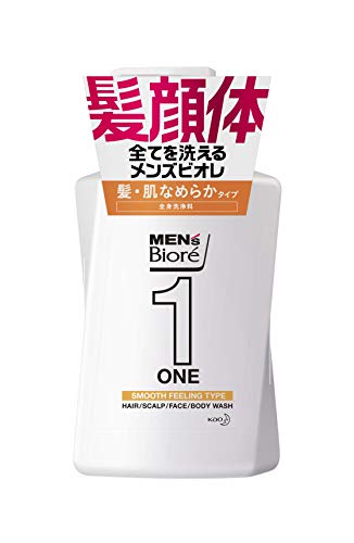 メンズビオレ ワン ONE オールインワン 全身洗浄料 髪・肌なめらかタイプ フローラルサボンの香り ポン..