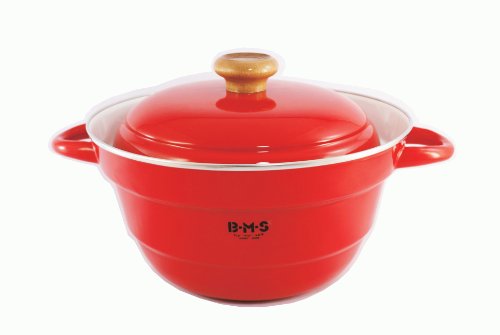 富士ホーロー 茹でる 煮る 蒸す 揚げる 多機能 両手鍋 27cm スノコ付 レッド BMP27FW・R 送料　無料