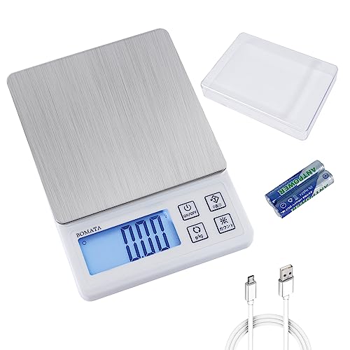 はかり デジタル キッチン 0.01g単位 最大計量600g USB充電可能 コンパクト 風袋引き 計数機能 ステンレス鋼 計量器 送料 無料