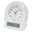 CASIO カシオ 置時計 電波時計 夜見えライト付き パールシルバー TTM160NJ8JF 送料 無料