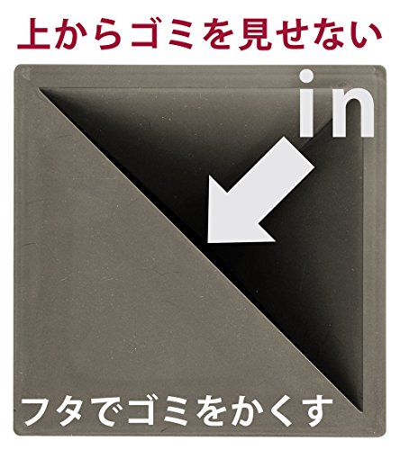 Shinki Gosei トンボ ユニード カクス ゴミ箱 ゴミを見せない 5.5リットル ブラウン 幅17×奥行17×高さ28cm 送料 無料 [3]
