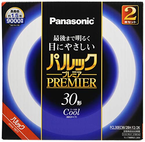 パナソニック 蛍光灯丸形 30形 昼光色 2本入 クール色 パルック プレミア FCL30ECW...