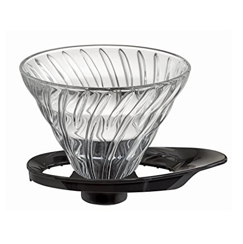 HARIOハリオ V60 耐熱ガラス透過ドリッパー 02 1~4杯用 ブラック VDGR02B 送料　無料