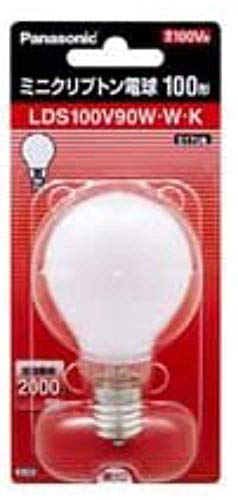 パナソニック ミニクリプトン電球 100V 100W形 E17口金 45mm径 クリア LDS100V90WCK 送料　無料