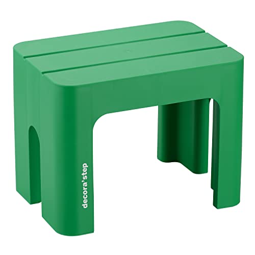 サンカ デコラステップ 踏み台 昇降ステップ台 グリーン トールS 高さ30cm 広い足のせ部分と滑り止め加..