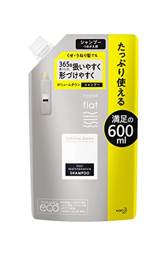 大容量flatフラット ボリュームダウン シャンプー つめかえ用 600ml リフレッシュフローラルの香り 送料　無料