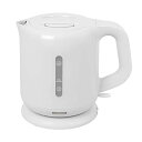 山善 電気ケトル 1.0L 一人暮らし 二人暮らし 沸騰自動機能付き ワンタッチ操作 ホワイト DKE100W 送料 無料