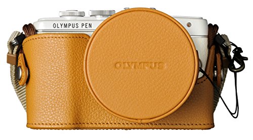 OM SYSTEM/オリンパス OLYMPUS ミラーレス一眼 PEN EPL7 EPL8 EPL9用 本革ボディジャケット ライトブ 送料　無料