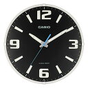 CASIOカシオ 掛け時計 電波時計 黒 アナログ 夜間秒針停止 機能付き IQ1009J1JF 送料 無料