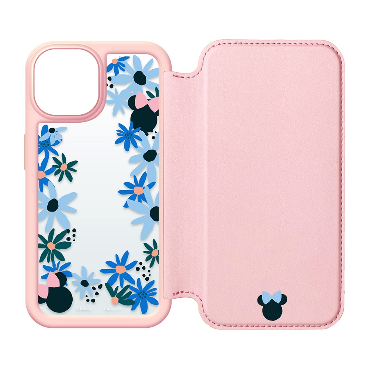 Premium Style iPhone 13用 ガラスフリップケース ミニーマウス PGDGF21K03MNE 送料　無料