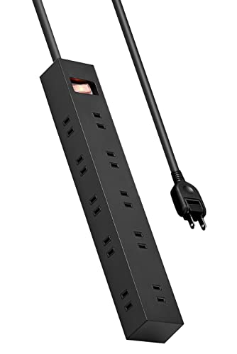 エレコム 電源タップ 10個口 差し込み口2面 3m マグネット ほこりシャッター付 スイングプラグ 雷ガード 一括スイッチ コンパク 送料　無料
