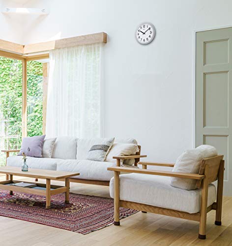 リズムRHYTHM 掛け時計 シンプル クオーツ シルバー ф33.1×4.3cm DAILY フラットフェイスDN 4KGA06DN 送料 無料