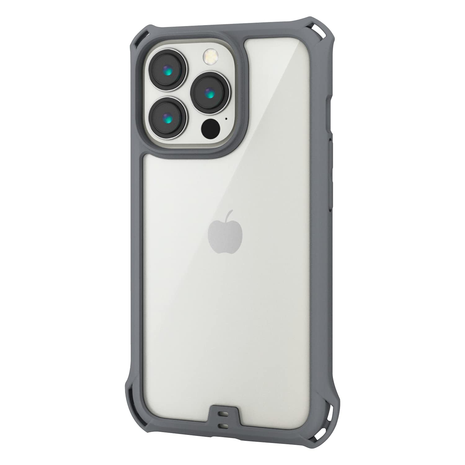 Rakuten - エレコム iPhone 13 Pro/ハイブリッドケース/ZEROSHOCK/フレームカラー/グレー 送料　無料