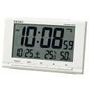 セイコークロックSeiko Clock 置き時計 白 本体サイズ:9.1×14.8×4.7cm 目覚まし時計 電波 デジタル カレンダ 送料 無料