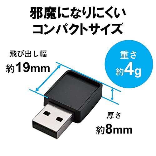 バッファロー WiFi 無線AN 子機 B.0用 11/n/a//b 433+150Mbps ビームフォーミング機能搭載 日本メーカー WU43