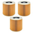 3個 掃除機フィルターエレメント、簡単な操作ケルヒャーA / WDシリーズ用耐久性のある実用的なフィルターエレメントMV3用掃除機MVA004