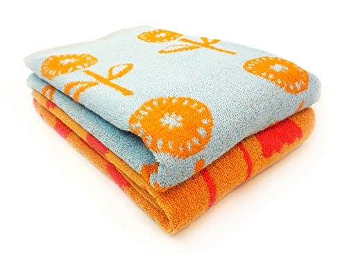 コスギゼンKosizen 北欧調フラワーミニバスタオル柄セット コットン