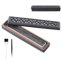 EREMONY お香立て 横置き 安全 ー アッシュキャッチャー付きスティック用 棺スタイルインセンスボックス 瞑想 ヨガ スパ ルーム装飾用