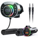 Betooth 5.3 FMトランスミッター 48W 車載充電器 OOMFON HiFi 低音 車載 後付け ブルートゥース トランスミッター