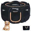 Kinap ペットサークル ドッグハウス 小型犬 八角形 折りたたみ メッシュサークル 猫 犬 兼用 プレイサークル ペットケージ 軽量 持ち運