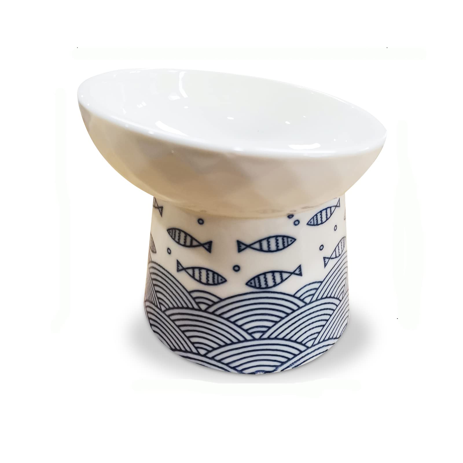 猫 食器 犬 食器 陶器 水飲み 犬 スタンド 食事 犬 餌皿 食べやすい 斜め フードボウル 犬猫用 ペットボウル 犬 猫の餌入れ 高さ給水のサムネイル