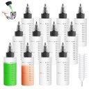 plook 1個セット60l ドロッパーボトル 半透明 目盛り付き プラモデル 塗料 小分けボトル スポイトボトル、漏斗6個付き、塗料液体容器希