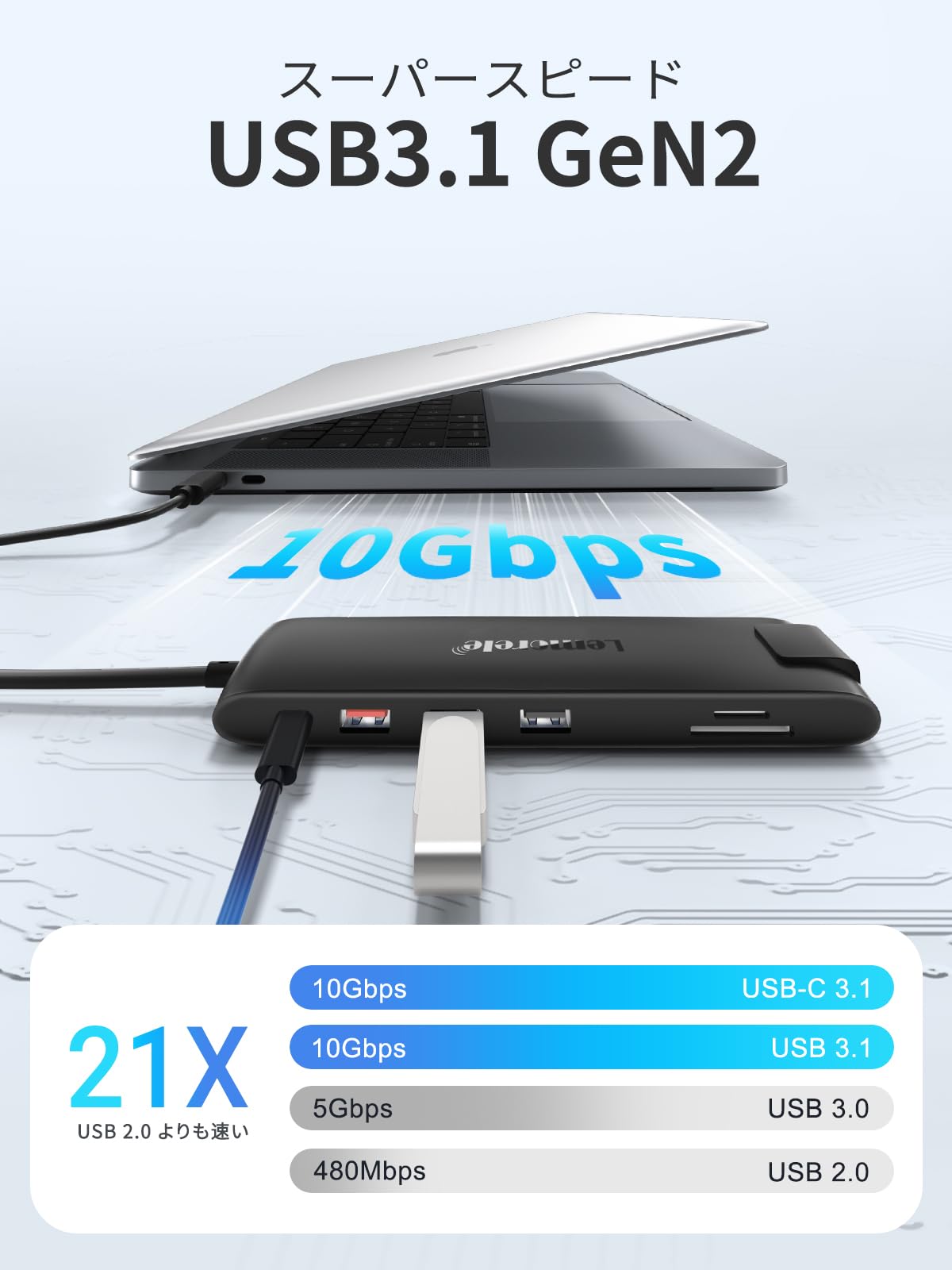 ドッキングステーション M B ハブ 131 eorele B3.0 ハブ HDM 4K@30Hz HDM出力 VGA 3.5サウンドポート