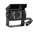 Antion バックカメラ 1V/4V汎用 バックモニター用車載カメラ 広角10度 18赤外搭載 角度調整可 角型 トラック、バス、重機等対応
