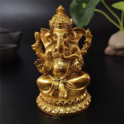 ガネーシャ神様 インドの神様 ゴールド ガネーシャ 象 オブジェ インテリア 開運 金運アップ 商売繁盛 風水グッズ B