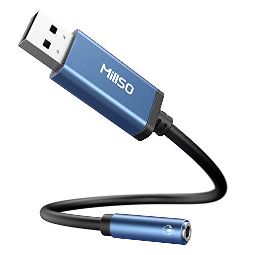 MillO B オーディオ 変換アダプタ 外付け サウンドカード Bポート 4極(RR) ステレオミニジャック 3.5 変換 Windows/V