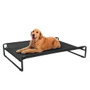 犬 ベッドドッグコット高架式ペットベッド大型犬用屋外コットベッド洗濯可能な通気性メッシュ付きポータブルスタンディングペット滑り止めフィート屋内