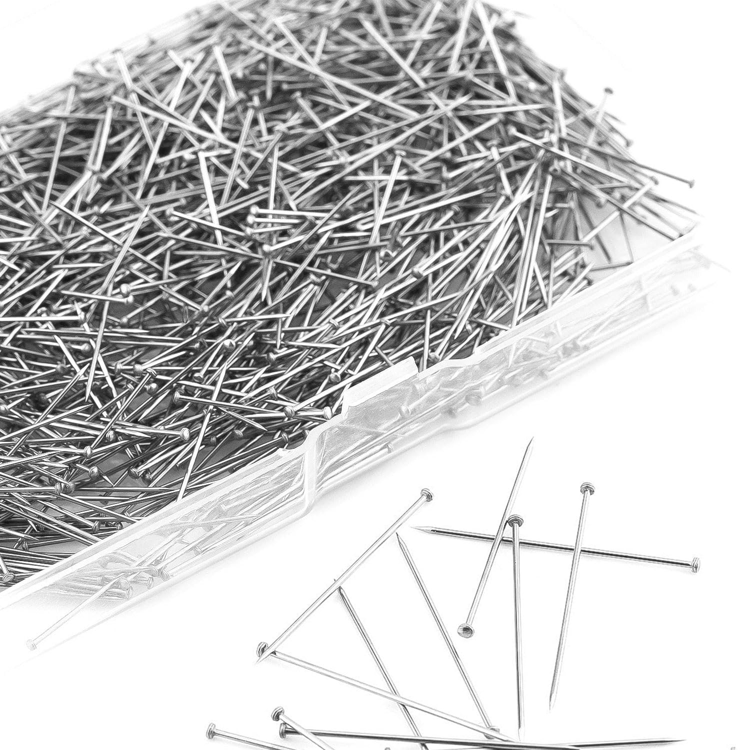 虫ピン 極細 虫ピン 壁 目立たない 100 約1600本入り 全長6 ステンレス鋲 オフィスアクセサリー針 ステ..