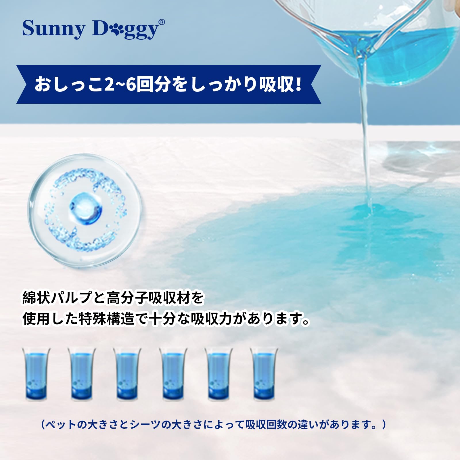 UNNY DOGGY ペットシーツ レギュラー 190枚 ペットシート 犬 おしっこシート 猫 トイレシート 消臭 小型犬 しつけるシーツ うさ 3