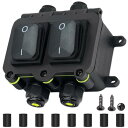 68 防水インライン コード スイッチ D A 16A 50V/0A 15V/110V 4 ピン ポジション トグル スイッチ 屋外防水ボック