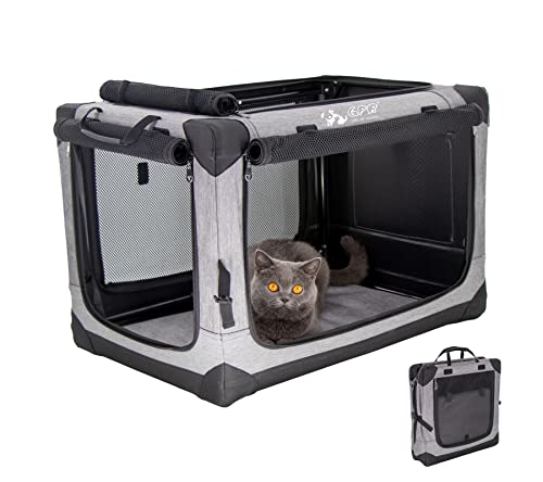 GR ペット ソフトクレート ケージ ペットキャリー ペットハウス カバー取り外せる 4面メッシュ出入口 ..