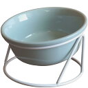 獣医師etpia 猫 皿 餌皿 食器 水飲み皿 フードボウル 水飲み器 ペット用品 磁器製 300l 15度の傾斜 取り外し式 ライトグリーン