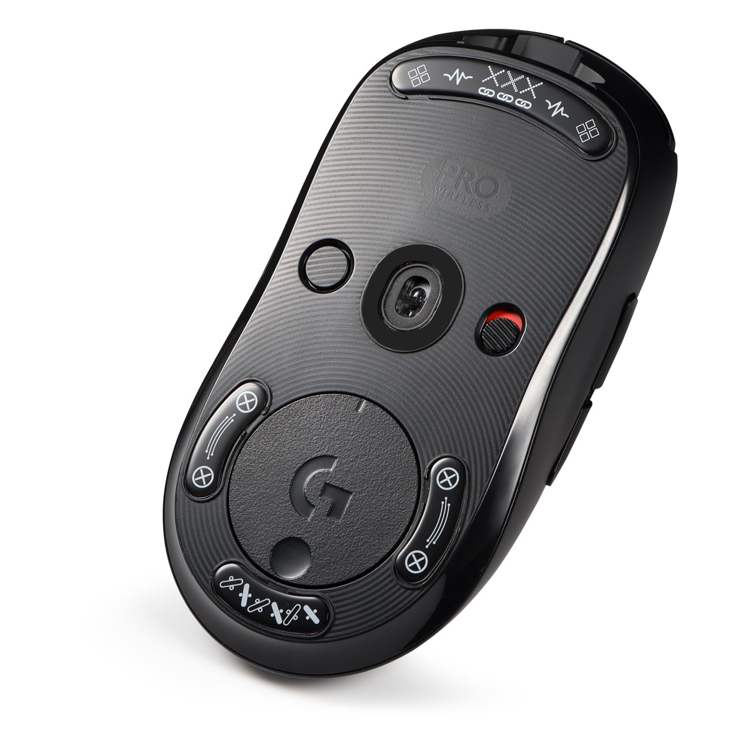 MMOENU マウスソール に似合う G ro Wireless GW 1 ワイヤレスマウス用ガラスマット マウスフィート高耐久 低摩擦 ブラッ