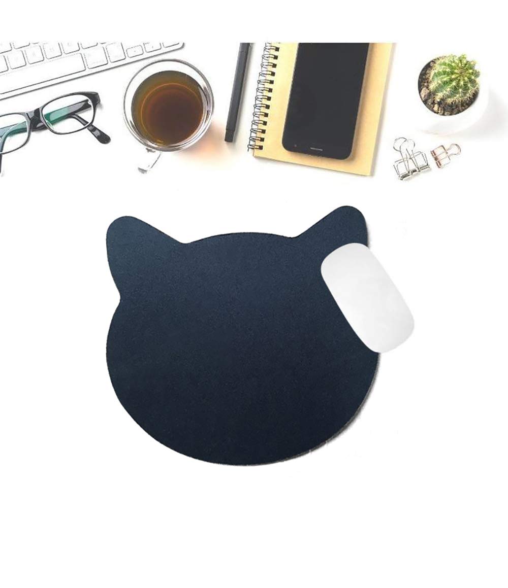 マウスパッド猫?個性的?おしゃれ?かわいい猫耳の形?柔軟?ゴム製裏面??パソコン用??滑り止め?耐久性が良い?おもしろい?黒ネコ柔らかいタッチ