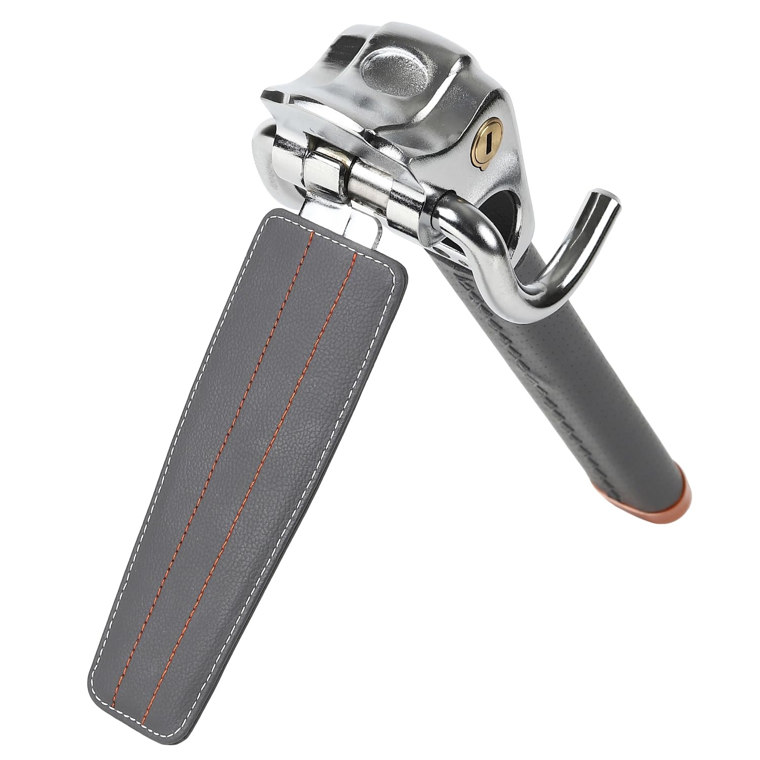 EA ハンドルロック 盗難防止 車 ステアリングロック リレーアタック対策 10 グレー