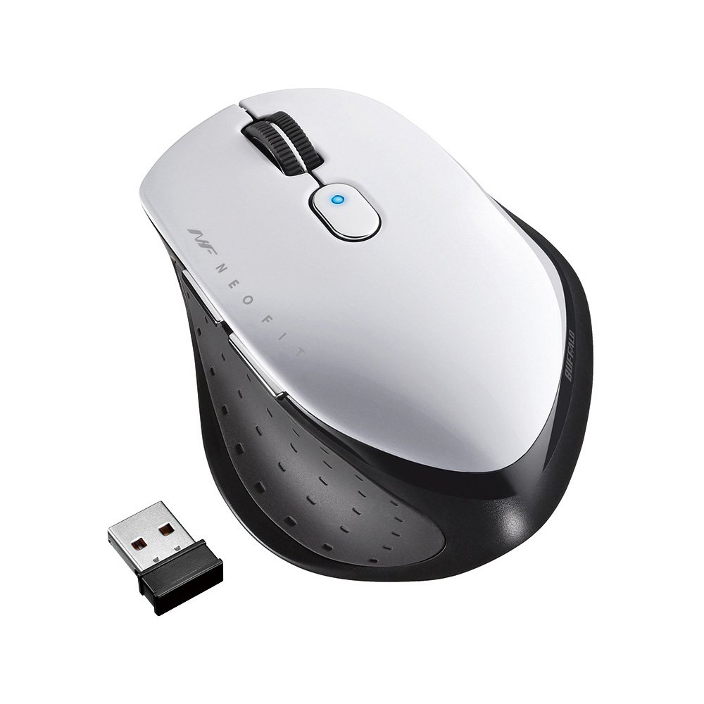 バッファロー BUFFAO 無線 Be 5ボタン ネオフィットマウス Mサイズ ホワイト BMBW515MWH