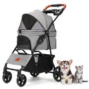 ペットカート 犬用ベビーカー 小型犬 折り畳み犬用カート ペットキャリーカート ペットバギーミニ 4輪タイプ 犬介護用カート 猫犬兼用 前輪3(4)