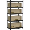 Alebt スチールラック 5段 幅90*奥行55*高さ180c メタルラック 棚 ラック 限界耐荷重875k 高耐荷重収納棚 ステンレスラック